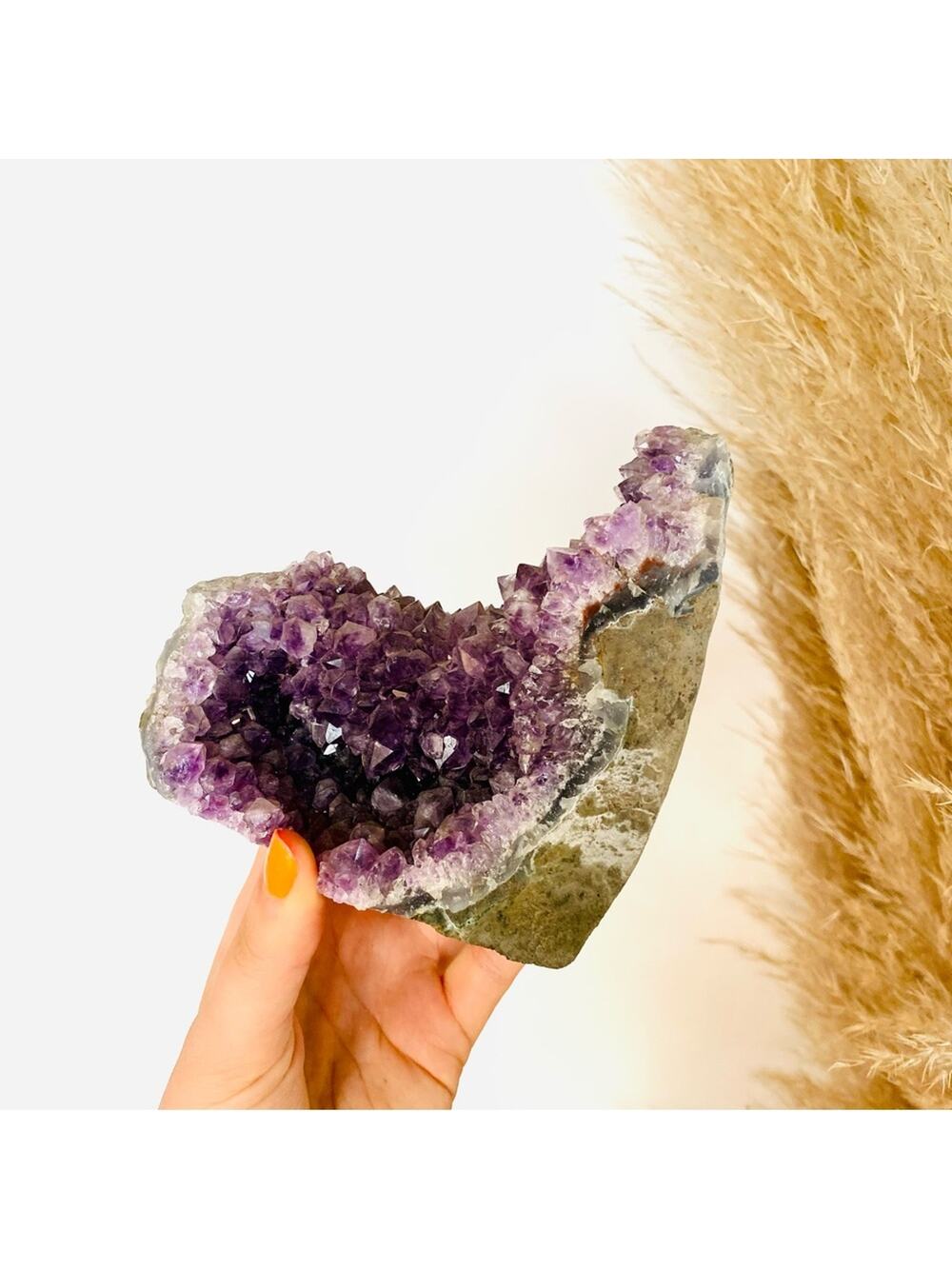 Purple Rough Raw Crystal 4” Amethyst Stone Accent Decor Zen Gemstone Yoga